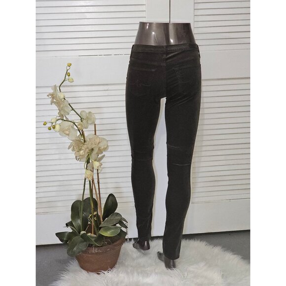 Adriano Goldschmied Green The Legging Super Skinny Velvet Pants Sz 27R 0984 - Picture 6 of 15